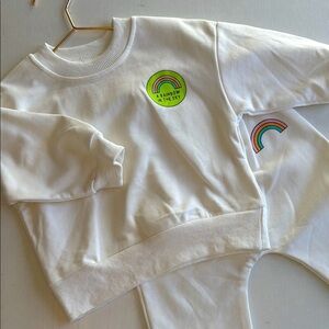 Kids White Rainbow Matching Set